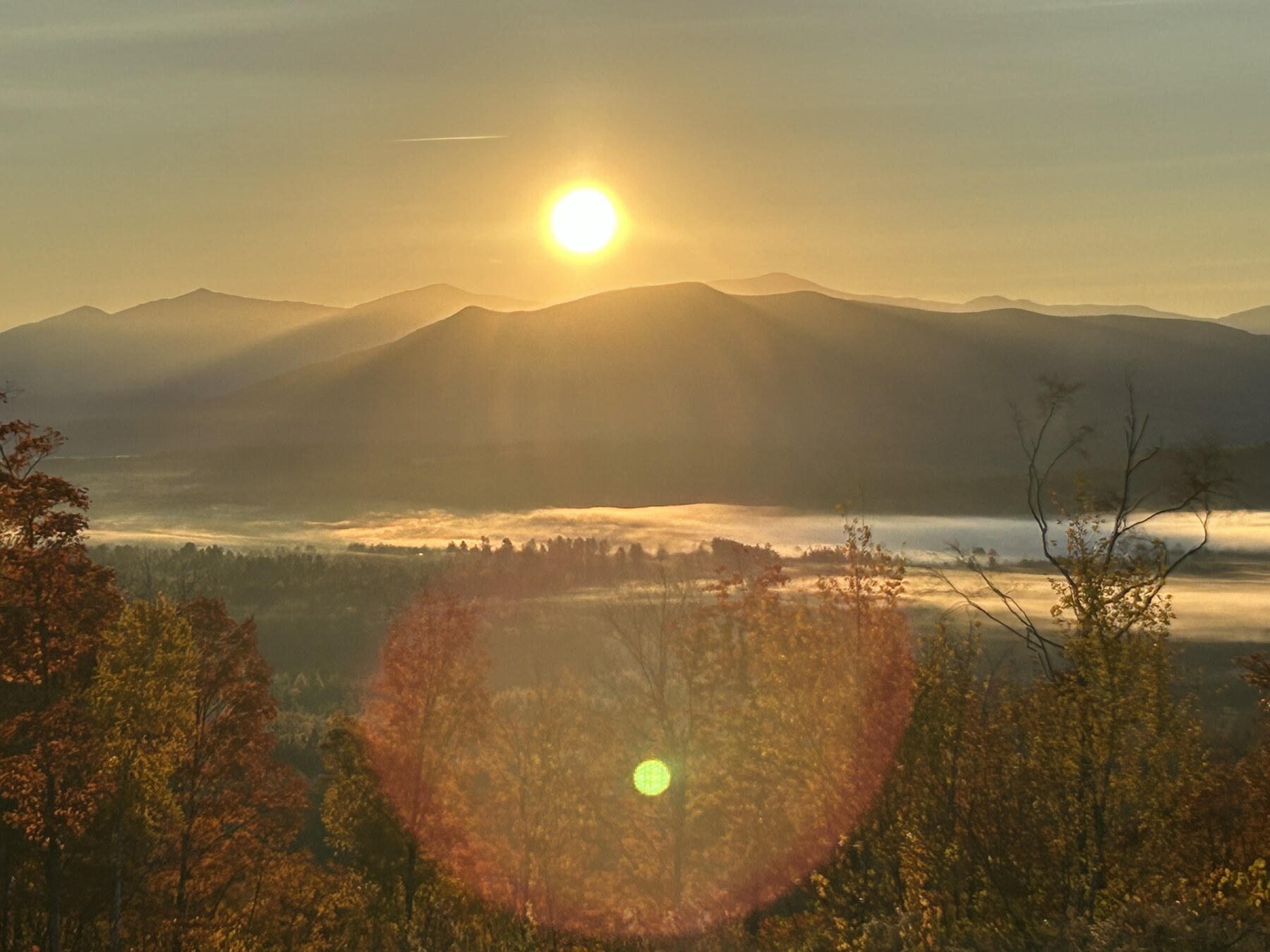 Mountain landscape at sunrise