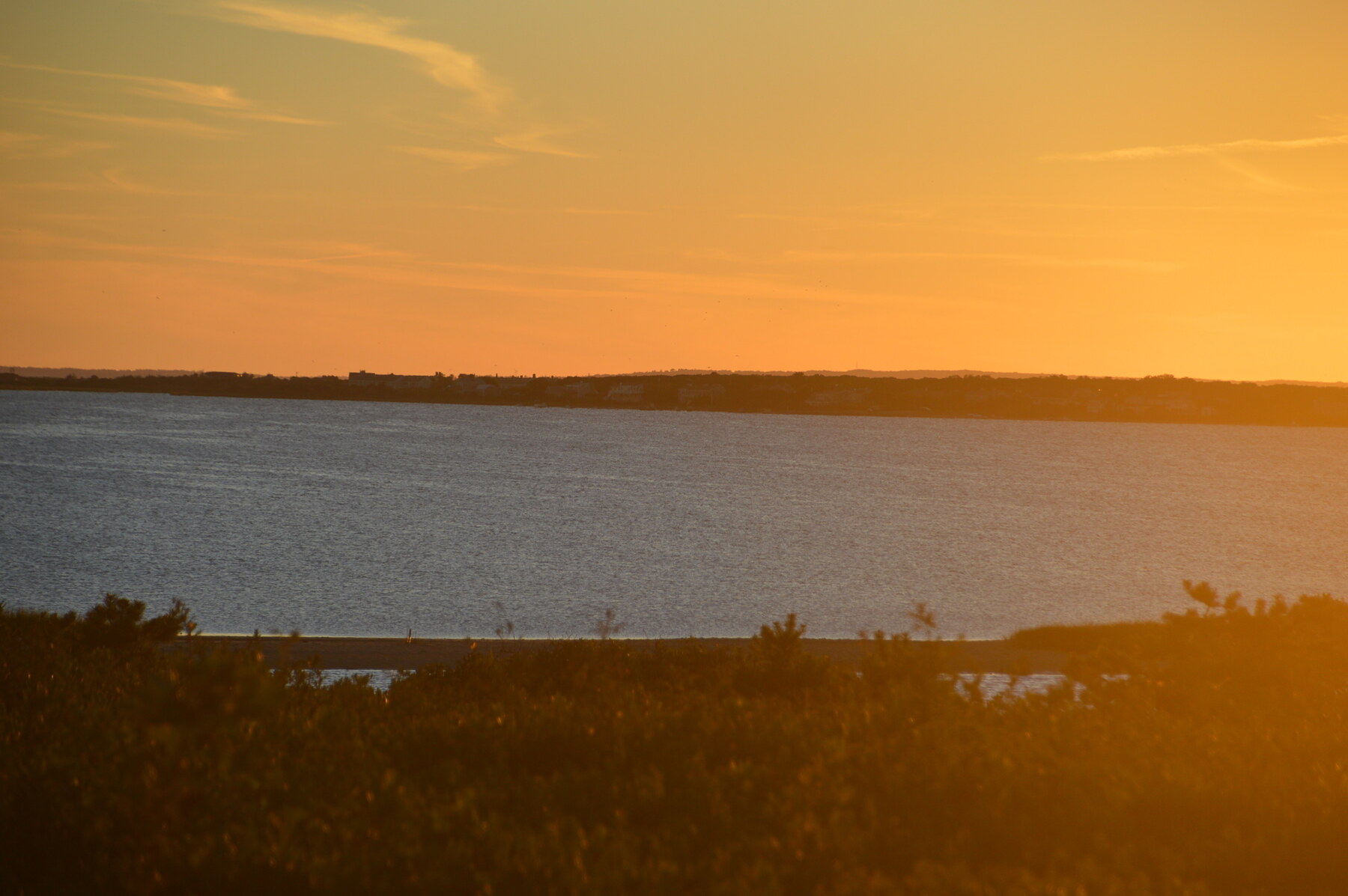 Sunset over Katama Bay and Edgartown