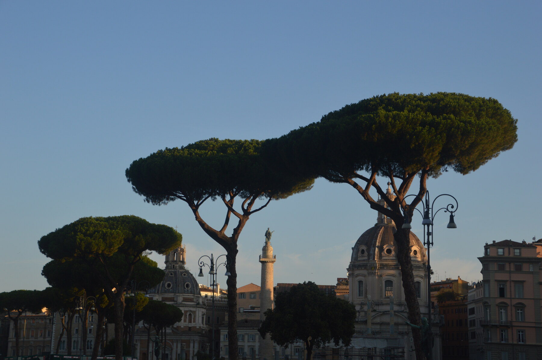Trajan’s Column and surrounding church domes